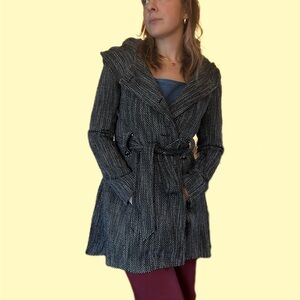 Steve Madden Black and White Trench Coat